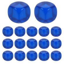 40 Pcs Translucent Blue Blank Dice, 12mm 0.5 Inch D6 Rounded Corner Dices for Math Games, Classroom Teaching, Board Games & Learning Activities