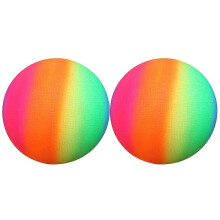 2PCS 22cm Thickened Rainbow PVC Play Balls Kickball Flapping Ball for Kids Indoor Outdoor Playground Activities Colorful