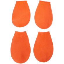 4pcs Waterproof Non-slip Pet Shoe Covers Orange Size M for Cat Dog Outdoor Footwear