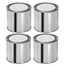 4PCS 500ml Empty Metal Paint Cans with Lids Airtight Paint Storage Pails Containers