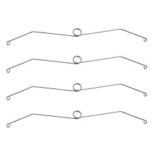 4Pcs 10.4" Stainless Steel Bathroom Fan Spring Clips, Ceiling Grille Vent Spring Replacement Ventilation Fan Repair Accessories