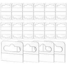 100pcs Clear Adhesive Hang Tabs Heavy Duty Plastic Hang Tags for Retail Store Shelving Display