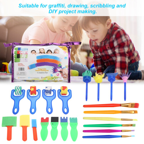 26 Pcs Art Brushes Sponge Seal Set