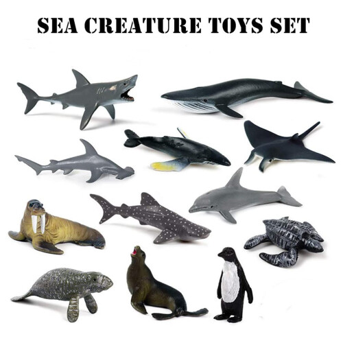 12PCS Kids' Sea Creature Figures