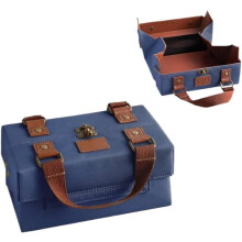 Leather Cosmetics Bags, magnetic totess Bags, storage Bags-Blue