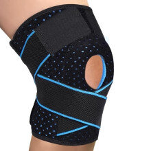 Verstelbare kniebrace voor de knieschijf, sportkniebrace met stabilisatoren en gelkussens, kniebrace voor basketbal en hardlopen
