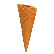 Artificial Light Brown PVC Ice Cream Cone Display Model for Learning Use Food Show Photography Prop Shop Decoration