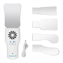Espejo dental intraoral antifog con luz LED, recargable USB, bajo ruido, blanco, 4 reflectores
