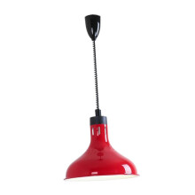 Food Warmer Buffet Heating Lamp E27 160cm Adjustable Height 290mm Lampshade Red Colour for Restaurants Catering Fried Hot Dishes