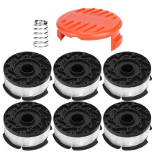 Replacement Trimmer Reel compatible with Black+Decker AF100 Lawnmower, 6 Pack, ABS and Nylon Construction