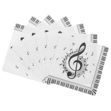 Music Note Paper Napkins 20 Pack Disposable Multi Colour Music Pattern for Party Themed Events Birthdays Holidays Table Decor
