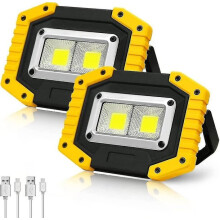 USB Rechargeable Work Light Power Bank Function 180 Degree Adjustable Handle IP65 Waterproof for Emergency Camping