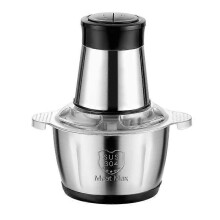 2L Stainless Steel Electric Meat Grinder Food Processor Chopper Two Speeds for Home Kitchen Beef Pork Poultry Sausage Burger Making
