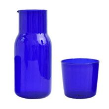 Glass Water Carafe and Tumbler Set 500ml with Sealing Tumbler Lid for Bedside Office Home Hotel Daily Hydration Use