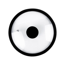 Universal Pan Lid 33cm Tempered Glass Heat-Resistant Silicone Rim Stainless Steel Vent for Wok Skillet Steaming Simmering Reheating