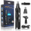 USB Rechargeable Nose Ear Trimmer with One-Click Operation, 2 Interchangeable Heads for Beard and Eyebrows 1