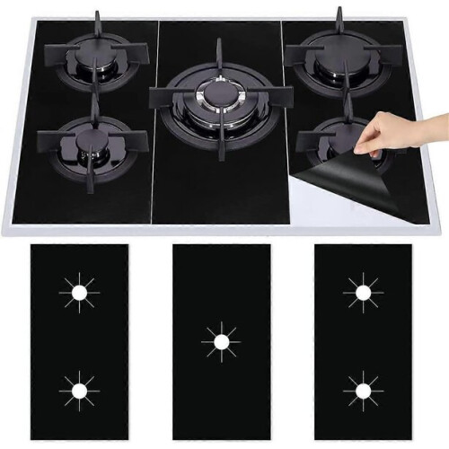 Gas Stove Protector 3 Pack Compatible with Most Kitchen Hobs, Reusable Non-Stick Mat, Dishwasher Safe Surface Protector