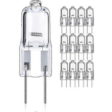 12-Pack Dimmable GY6.35 Halogen Bulbs 50W AC/DC 12V T4 2700K 820 Lumens for Ceiling Under Cabinet Landscape Lighting