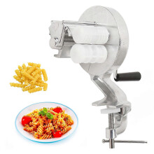 Machine à Pâtes Cavatelli en Alliage d'Aluminium avec Manivelle, Découpe Précise et Pince Réglable pour Spaghettis, Macaronis, Maison