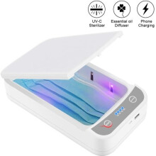 Draagbare ultraviolette sterilisatiebox, UV-desinfectieapparaat, USB-sterilisator voor horloges, sieraden en telefoons met wasmachinefunctie.
