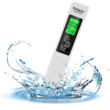 Water Test Pen, 3-in-1 for TDS Conductivity and Temperature, 0-9999ppm Measurement, Large Screen Display, Portable for Drinking Water