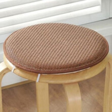 Cuscino rotondo per sgabello con lacci di fissaggio, design imbottito per sedie da sala da pranzo e soggiorno.