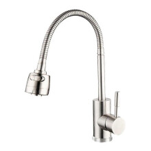 Rubinetto per lavabo da bagno compatibile con lavabi moderni, monocomando, beccuccio a cascata in acciaio inox.