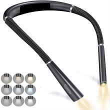 Neck Lamp with 3 Colour Modes, Flexible and Adjustable Hands-Free Light for Night Reading and DIY Work
