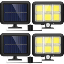 Lampa solarna z czujnikiem ruchu, bateria 2000 mAh i 3 tryby pracy do ogrodzeń zewnętrznych i wejść