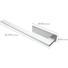 Toallero adhesivo, montaje en pared sin taladrar con asa, acero inoxidable 304 para baño.