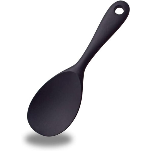 Silicone Cooking Spoon, Ergonomic Non-Slip Handle for Rice and Mashed Potatoes