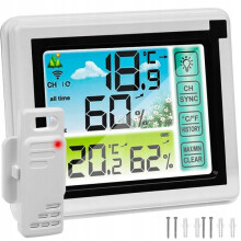 Wireless Weather Station for Home, Measures Max/Min Temperature & Humidity, with Clear Backlit Display and Remote Sensor