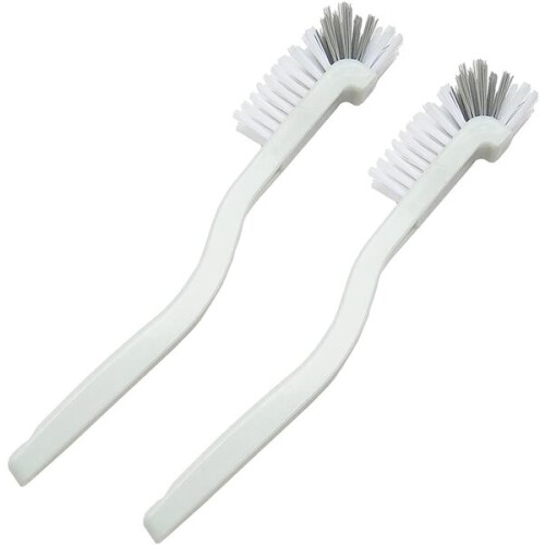 Curved Handle Brush, 2-Pack Foldable Design for Sink, Tap and Corner Cleaning