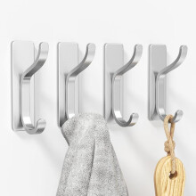Bathroom Towel Hook with Strong Adhesive, 6kg Weight Capacity, Humidity Resistant, for Hallway Kitchen Wall