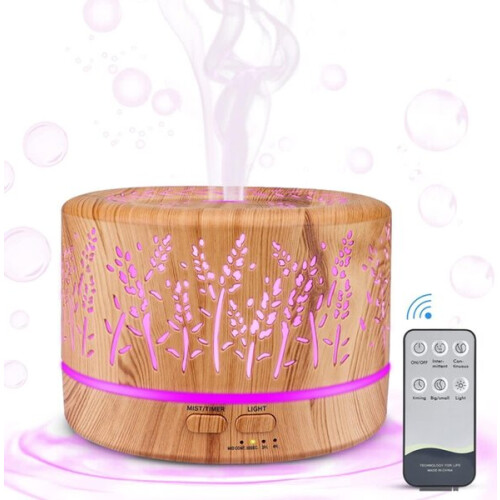 Aromatherapy Diffuser with Timer, 500ml Large Capacity, 7 Colour Changing Lights & Auto Shut-Off