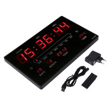 Large Display Digital Calendar Clock with Temperature and Weekday Indicator