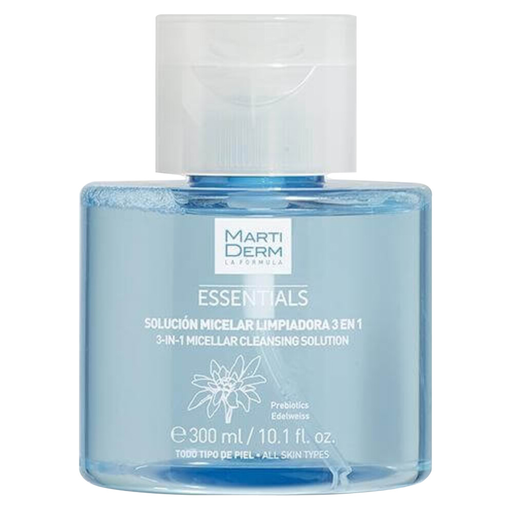 Martiderm Micellar Cleansing Solution 300ml 3-in-1 Makeup Remover Hydrating Face Cleanser