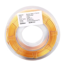 SALUTUYA Printfilamentset van 1,75 mm PLA-filamenten, goud en rood, tweekleurig, computer-afneembaar.