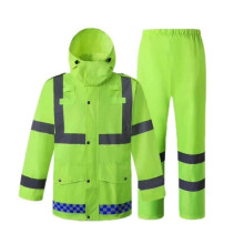 Regenjas voor dames en heren - HONGBI - Groen - 300T - Lichtgewicht en duurzaam - Reflecterende veiligheidsdetails