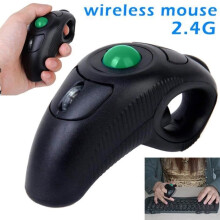 Uitstekende muis voor leerdoeleinden: de Y-10W draadloze 2,4 GHz USB-trackballmuis met vingerbediening voor laptops.