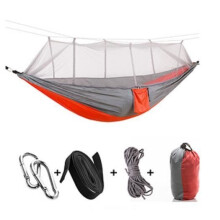 Nylon parachute hangmat, muggennetstof, buitenhangmat, anti-muggen hangmat