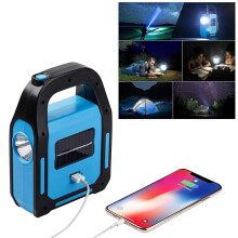 Tragbare Solar-Arbeitsleuchte mit COB-LED und USB-Ladefunktion für Camping, Notfälle im Freien