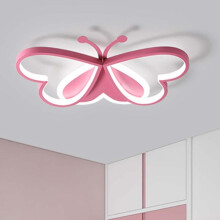 Plafonnier LED pour enfants avec télécommande, intensité réglable 3000K-6000K, pour chambre et salon, 50W, rose