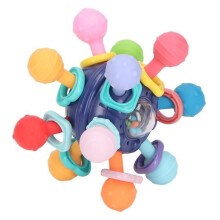 SURENHAP Babybijtspeeltje, Sensorisch bijtspeeltje voor baby's, Grijpactiviteiten, Babyverzorgingsspeeltje, Blauw