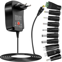Universele 41W voedingsadapter, AC naar DC 6V 9V 12V 15V 18V 20V 24V, 1A 1,5A 2A, universele adapter