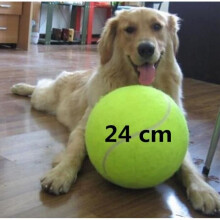 Gigantische tennisbal van 24 cm voor kauwbotten, grote opblaasbare tennisbal, kenmerkende jumbo kauwbal voor huisdieren voor buiten, geschikt