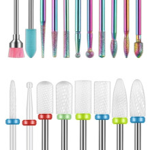 Set van 19 elektrische nagelfreesbits - nagelschuuropzetstuk - voor manicures, pedicures en nail art