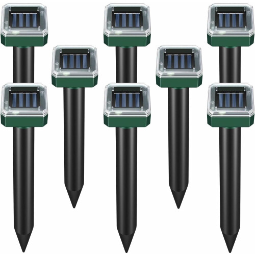 8 Pack Solar Powered Snake Repellent for Outdoors