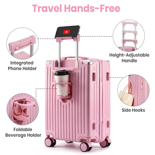 20-inch Cabin Suitcase with Cup Holders 1