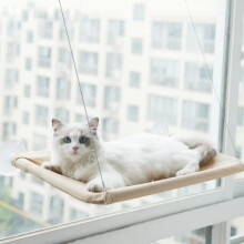 Kattenhangmat voor aan het raam, kattenloungestoel voor op de vensterbank, transparante kattenhangmat voor op de vensterbank, maximaal